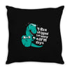 t rex skipped too many arm days Throw Pillow