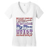 my mom is in heaven forever Women's V-Neck T-Shirt