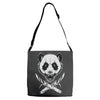 black metal panda Adjustable Strap Totes
