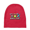 world peace Baby Beanies
