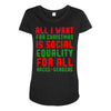 all i want for christmas Maternity Scoop Neck T-shirt