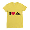 i love jet ski racing Ladies Fitted T-Shirt