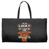 The world's greatest dad belongs to me Fathers Day Weekender Totes