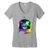 astronaut space cat Women's V-Neck T-Shirt