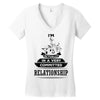 I Am Music Actually In A Very Commited Relationship Women's V-Neck T-Shirt