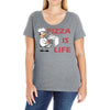 pizza is love pizza is life Ladies Curvy T-Shirt