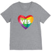 Yes Lgbt Heart V-Neck Tee