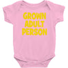 grown adult person Baby Bodysuit