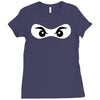 ninja mask eyes martial arts novelty Ladies Fitted T-Shirt