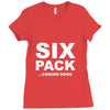 six pack coming soon mens Ladies Fitted T-Shirt