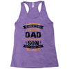 Super Cool Dad Of A Freaking Awesome Son Racerback Tank