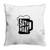 Saturday Beer Throw Pillow