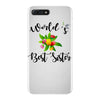 world's best sister with flowers iPhone 7 Plus Case