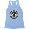 white and black Racerback Tank