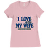 my wife lets me fishing Ladies Fitted T-Shirt
