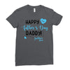 Happy First Father's Day Daddy Ladies Fitted T-Shirt
