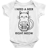 RIGHT MEOW BEER CAT Baby Onesie