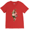 breast cancer flowers V-Neck Tee