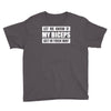 my biceps funny printed Youth Tee