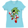 zombie sonic Ladies Fitted T-Shirt