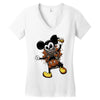 mickey mouse trap Women's V-Neck T-Shirt