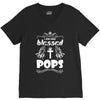 I Am One Blessed Pops V-Neck Tee
