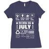 Born In July Ladies Fitted T-Shirt