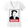 Kim Jong Un Boom Rocketman Women's V-Neck T-Shirt