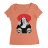 nun fuck Women's Triblend Scoop T-shirt