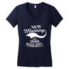 New Mommy 2018 Rokie Dept. Women's V-Neck T-Shirt
