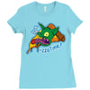 pizza time! Ladies Fitted T-Shirt