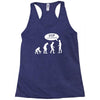 banksy funny human evolution indie Racerback Tank