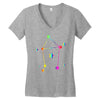 libra rainbow sign Women's V-Neck T-Shirt