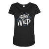 stay wild Maternity Scoop Neck T-shirt