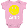 acid house smiley face 90's rave club hardcore party Baby Onesie