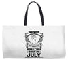 Never Underestimate Dog Rescuer Who Was Born July Weekender Totes