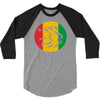 rasta lion head reggae dub step music dance 3/4 Sleeve Shirt