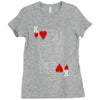 king of hearts playing card Ladies Fitted T-Shirt