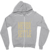 never settle Zipper Hoodie