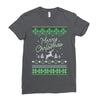 merry christmas ugly christmas sweater Ladies Fitted T-Shirt
