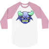 blue monster with horns 3/4 Sleeve Shirt
