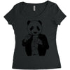 gangster panda Women's Triblend Scoop T-shirt