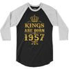 kings are born in 1957 3/4 Sleeve Shirt