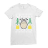 totoro ugly christmas Ladies Fitted T-Shirt