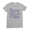 The Universe Is Made Of Protons Neutrons Elektrons And Morons Ladies Fitted T-Shirt