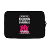 Donna And Dynamos White Letter Laptop sleeve