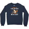 arm in cast Crewneck Sweatshirt