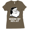 santa claus where my house at Ladies Fitted T-Shirt
