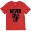 never give up V-Neck Tee