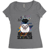 who loves miniatur schnauzer Women's Triblend Scoop T-shirt